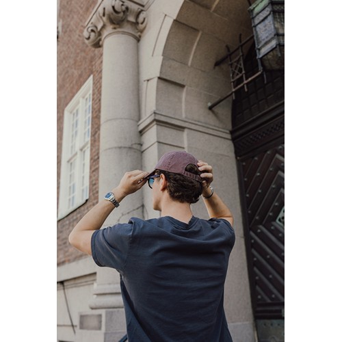 marrón oscuro vintage Gorra BEAU AWARE™ de sarga de algodón 6 paneles y 270 g/m.