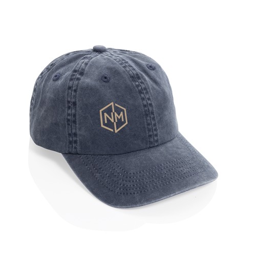 azul marino Gorra BEAU AWARE™ de sarga de algodón 6 paneles y 270 g/m.