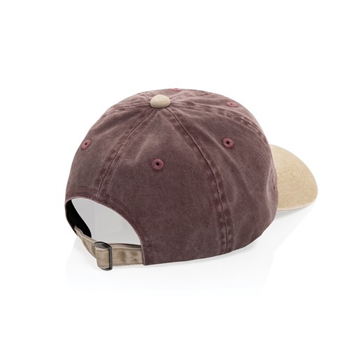 marrón oscuro vintage Gorra algodón bicolor 270 g/m² con 6 paneles BEAU AWARE™