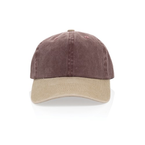 marrón oscuro vintage Gorra algodón bicolor 270 g/m² con 6 paneles BEAU AWARE™