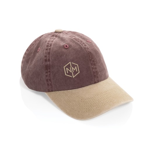 marrón oscuro vintage Gorra algodón bicolor 270 g/m² con 6 paneles BEAU AWARE™