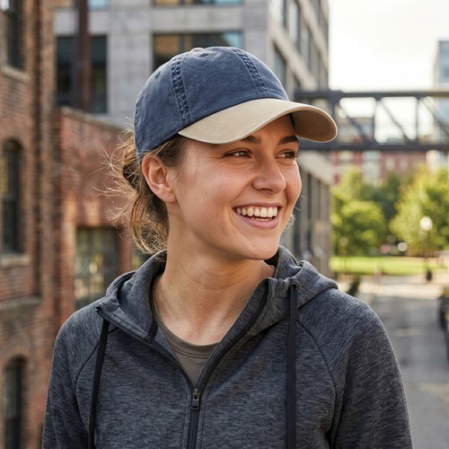 azul marino Gorra algodón bicolor 270 g/m² con 6 paneles BEAU AWARE™