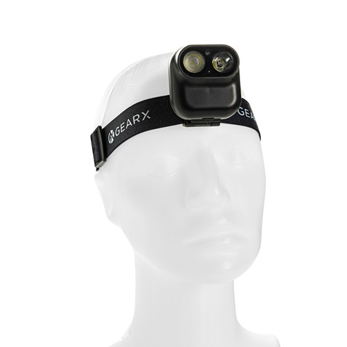 black Linterna frontal Gear X RCS rPlastic con sensor movimiento