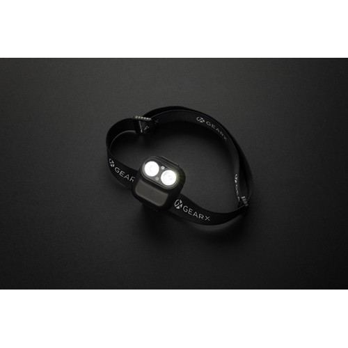 black Linterna frontal Gear X RCS rPlastic con sensor movimiento