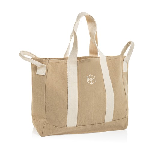 beis Bolsa playa BEAU AWARE™ lona reciclada 400 g/m² asa lateral
