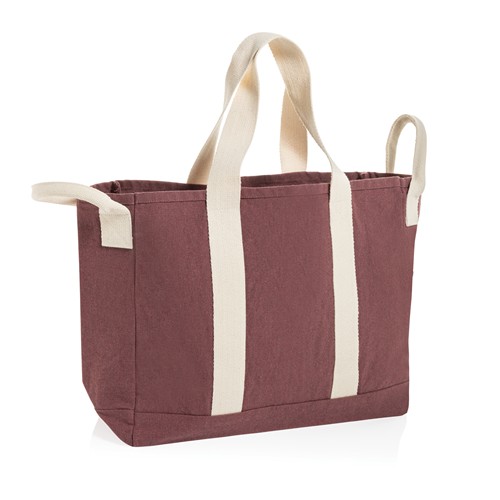 marrón oscuro vintage Bolsa playa BEAU AWARE™ lona reciclada 400 g/m² asa lateral