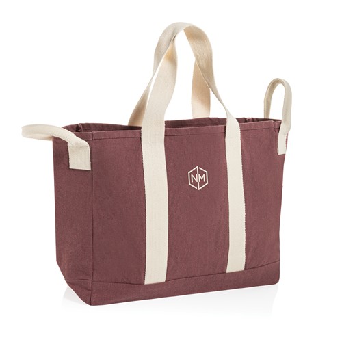marrón oscuro vintage Bolsa playa BEAU AWARE™ lona reciclada 400 g/m² asa lateral