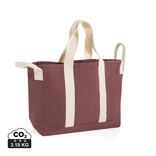 marrón oscuro vintage Bolsa playa BEAU AWARE™ lona reciclada 400 g/m² asa lateral