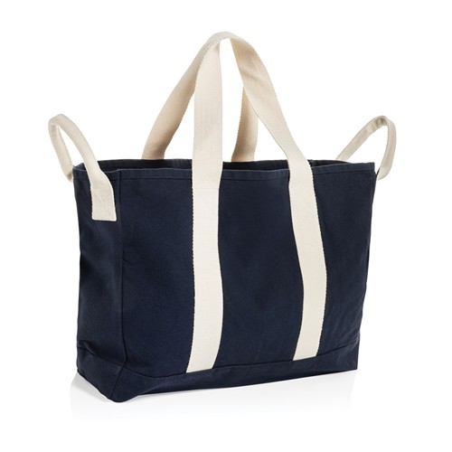 azul marino Bolsa playa BEAU AWARE™ lona reciclada 400 g/m² asa lateral