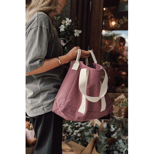 marrón oscuro vintage Bolsa playa BEAU AWARE™ lona reciclada 400 g/m² asa lateral
