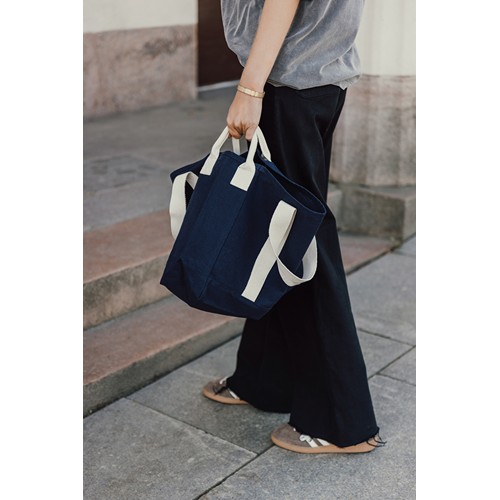 azul marino Bolsa playa BEAU AWARE™ lona reciclada 400 g/m² asa lateral