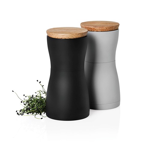 black Set de molinillos dobles de sal y pimienta AdHoc