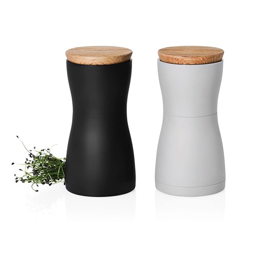 black Set de molinillos dobles de sal y pimienta AdHoc