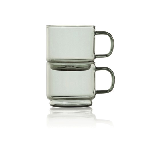 transparente 2 Tazas de espresso AdHoc Impact 70 ml
