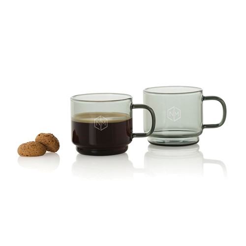 transparente 2 Tazas de espresso AdHoc Impact 70 ml