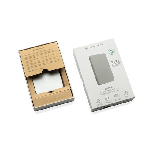 plateado Batería inalámbrica magnética Urban Vitamin Marin 5000 mAh