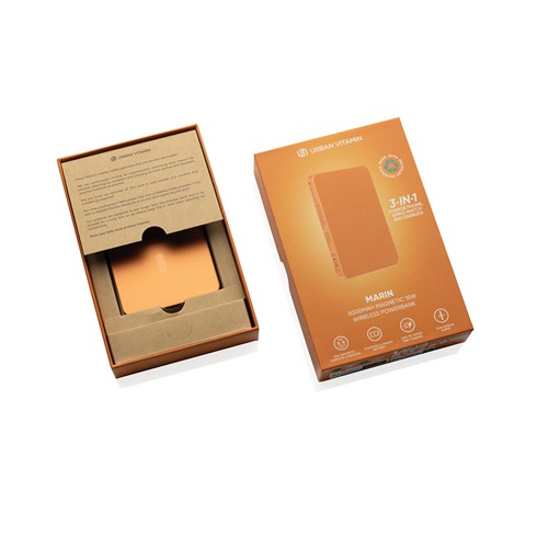 orange Batería inalámbrica magnética Urban Vitamin Marin 5000 mAh