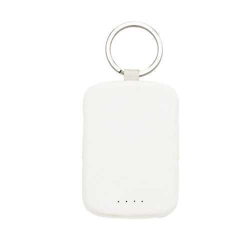 white Llavero Nexo y batería externa 2000 mAh con cables RCS