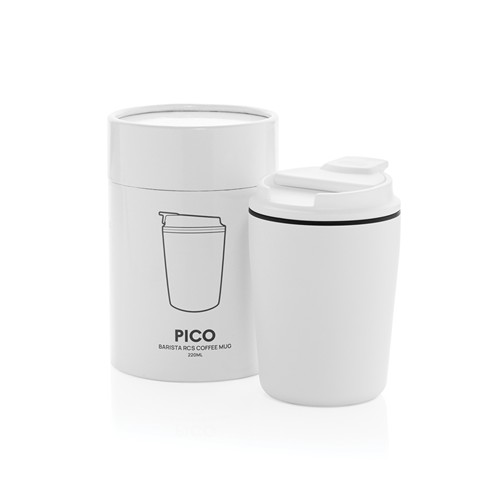 white Taza café Pico Barista RCS 220 ml en caja de regalo tubular