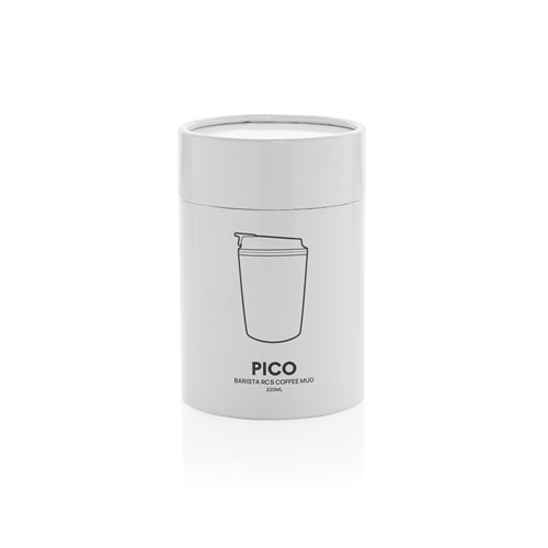 white Taza café Pico Barista RCS 220 ml en caja de regalo tubular