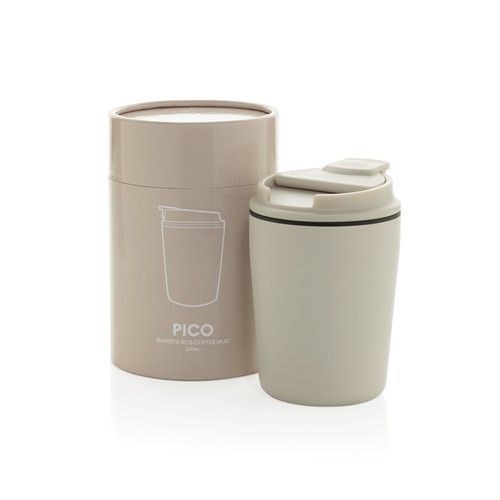 beis Taza café Pico Barista RCS 220 ml en caja de regalo tubular