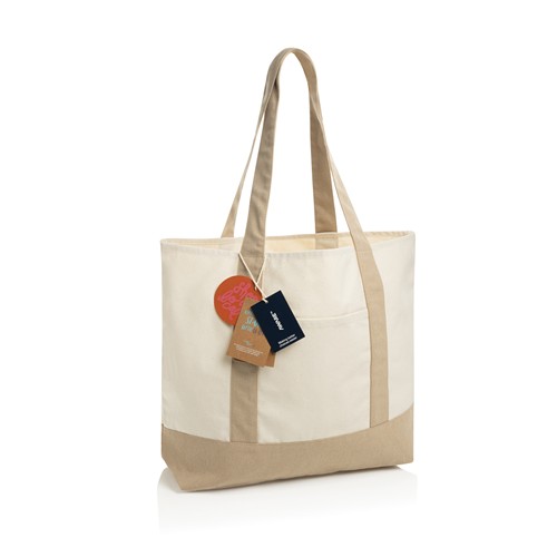 Sac cabas 350gsm en coton recyclé AWARE™ SHOP LOCAL - 2