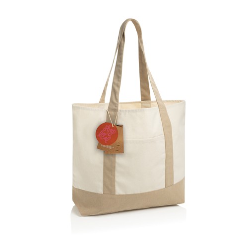 Sac cabas 350gsm en coton recyclé AWARE™ SHOP LOCAL - 2