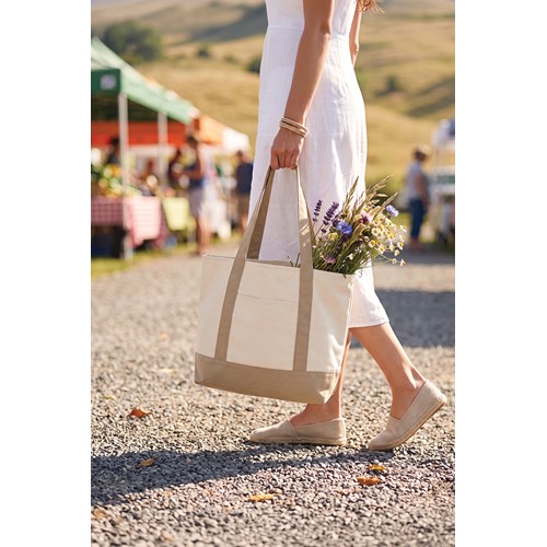 Sac cabas 350gsm en coton recyclé AWARE™ SHOP LOCAL - 7