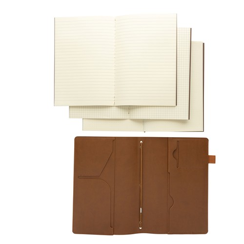Carnet de notes 3 en 1 rechargeable en PU Daily Notes Binder