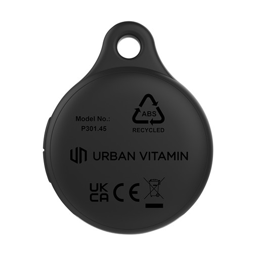 black Localizador Urban Vitamin Aptos dual recargable con luz