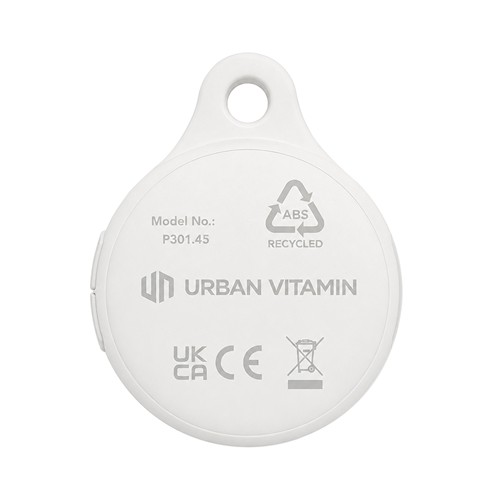 white Localizador Urban Vitamin Aptos dual recargable con luz