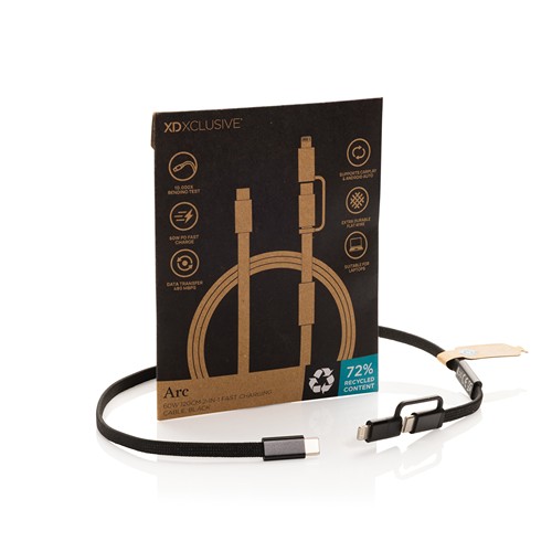 Cable de carga rápida 2 en 1 Arc RCS de 60W y 120 cm
