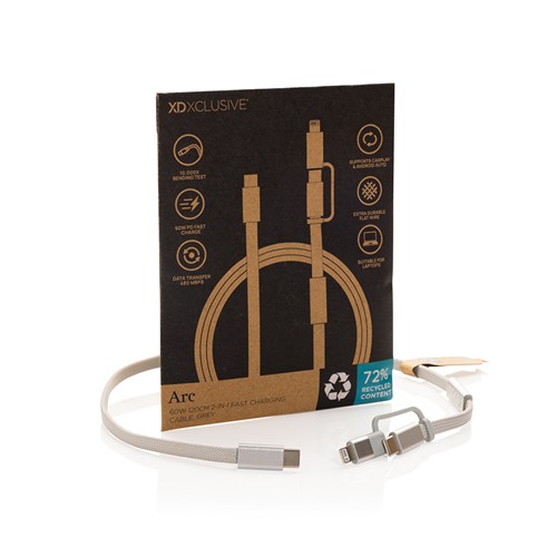 Cable de carga rápida 2 en 1 Arc RCS de 60W y 120 cm