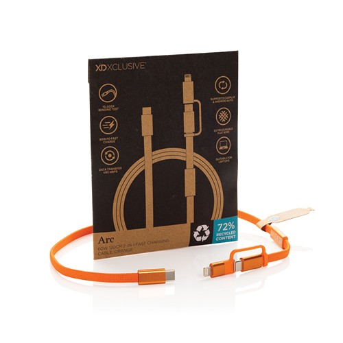 Cable de carga rápida 2 en 1 Arc RCS de 60W y 120 cm