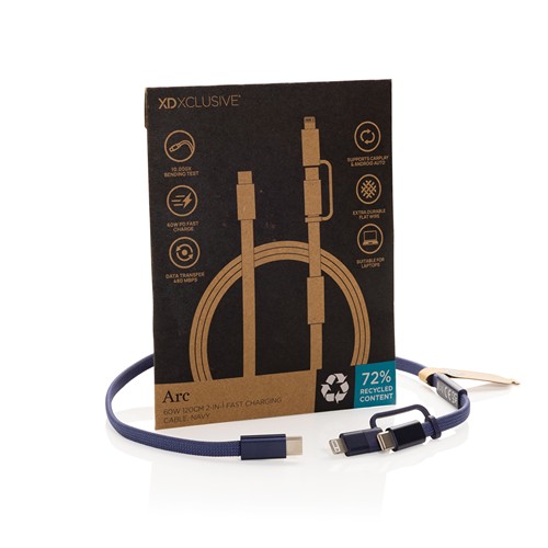 Cable de carga rápida 2 en 1 Arc RCS de 60W y 120 cm