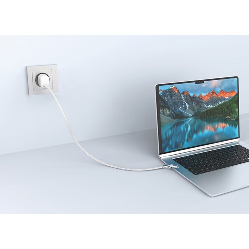 gray Cable de carga rápida 2 en 1 Arc RCS de 60W y 120 cm
