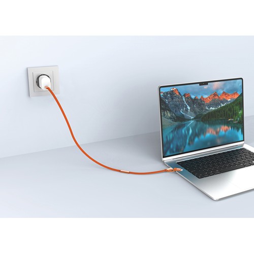 orange Cable de carga rápida 2 en 1 Arc RCS de 60W y 120 cm