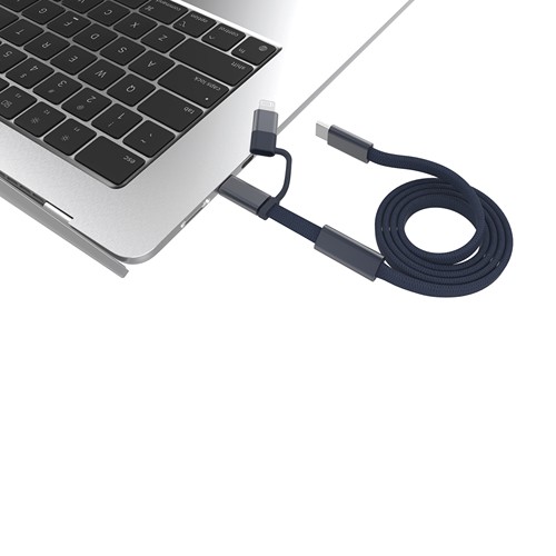 blue Cable de carga rápida 2 en 1 Arc RCS de 60W y 120 cm