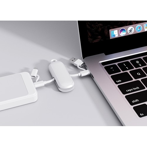 white Cable llavero Urban Vitamin Dublin 100W 4 en 1