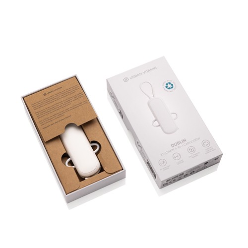 white Cable llavero Urban Vitamin Dublin 100W 4 en 1