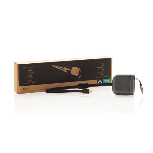 Spira RCS recycled retractable 100W fast charging cable