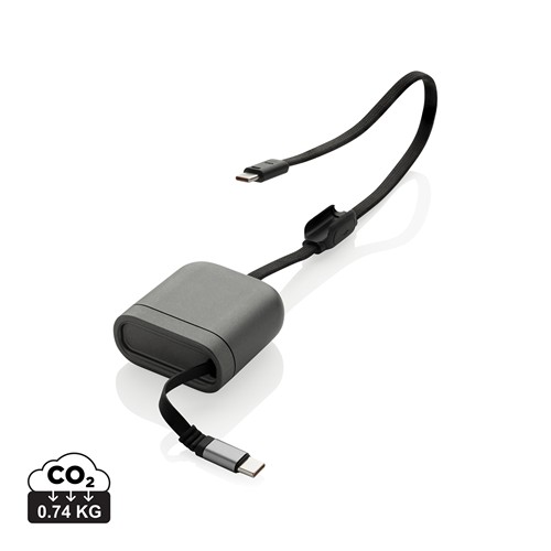 CABLE DE CARGA RÁPIDA 100W RETRÁCTIL RECICLADO SPIRA RCS
