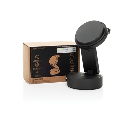 gray Cargador inalámbrico ultrarrápido 3 en 1 Quantum RCS 25W