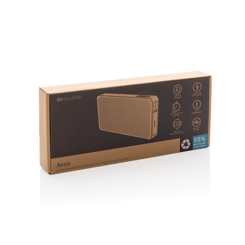 gray Altavoz 10W Aeris RCS ultrafino IPX5 y batería extraíble