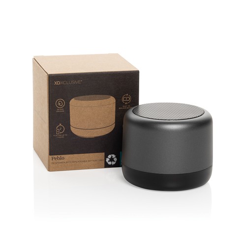 gray Altavoz Peblo RCS con batería extraíble 3W