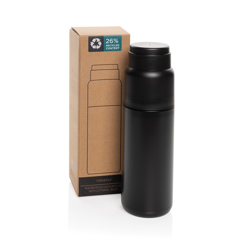 black Termo reciclado Thermocup RCS con taza de 500 ml