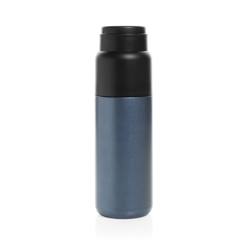 azul marino Termo reciclado Thermocup RCS con taza de 500 ml