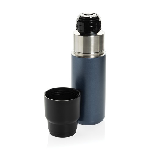 azul marino Termo reciclado Thermocup RCS con taza de 500 ml