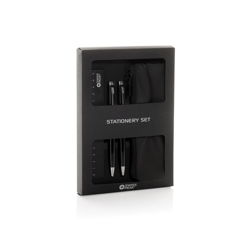 black Set de papelería Swiss Peak RCS OSLO RCS