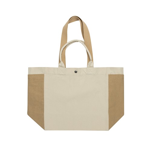 de blanco Bolsa de compra BEAU AWARE™ de lona reciclada 400 g/m²